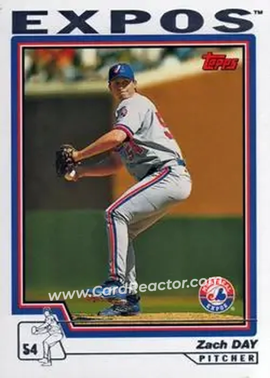 2004 Topps #97 - Zach Day - Montreal Expos - Front 2004 Topps #97 - Zach Day - Montreal Expos - Front
