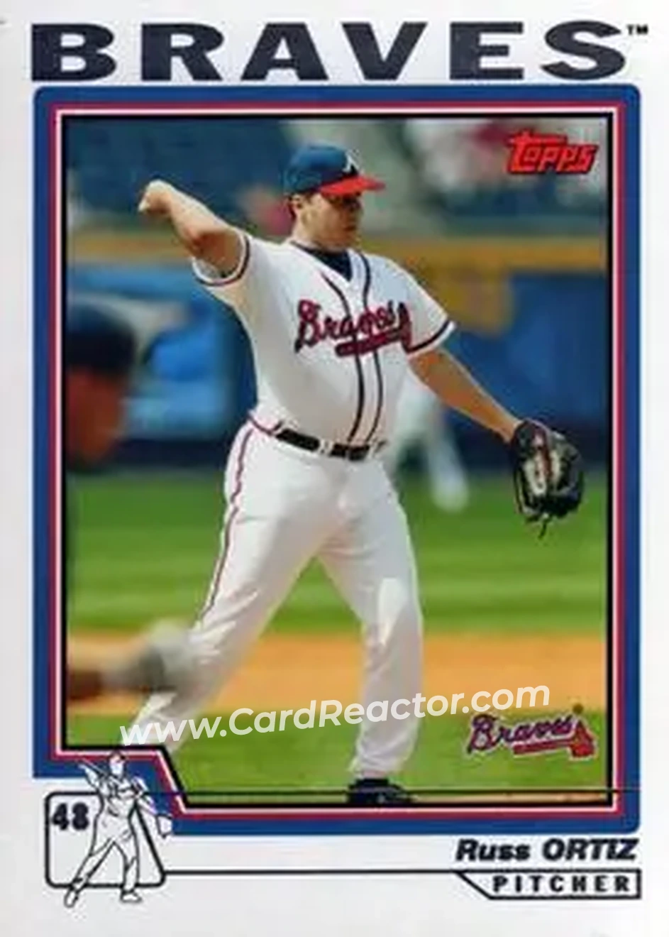 2004 Topps #126 - Russ Ortiz - Atlanta Braves - Front