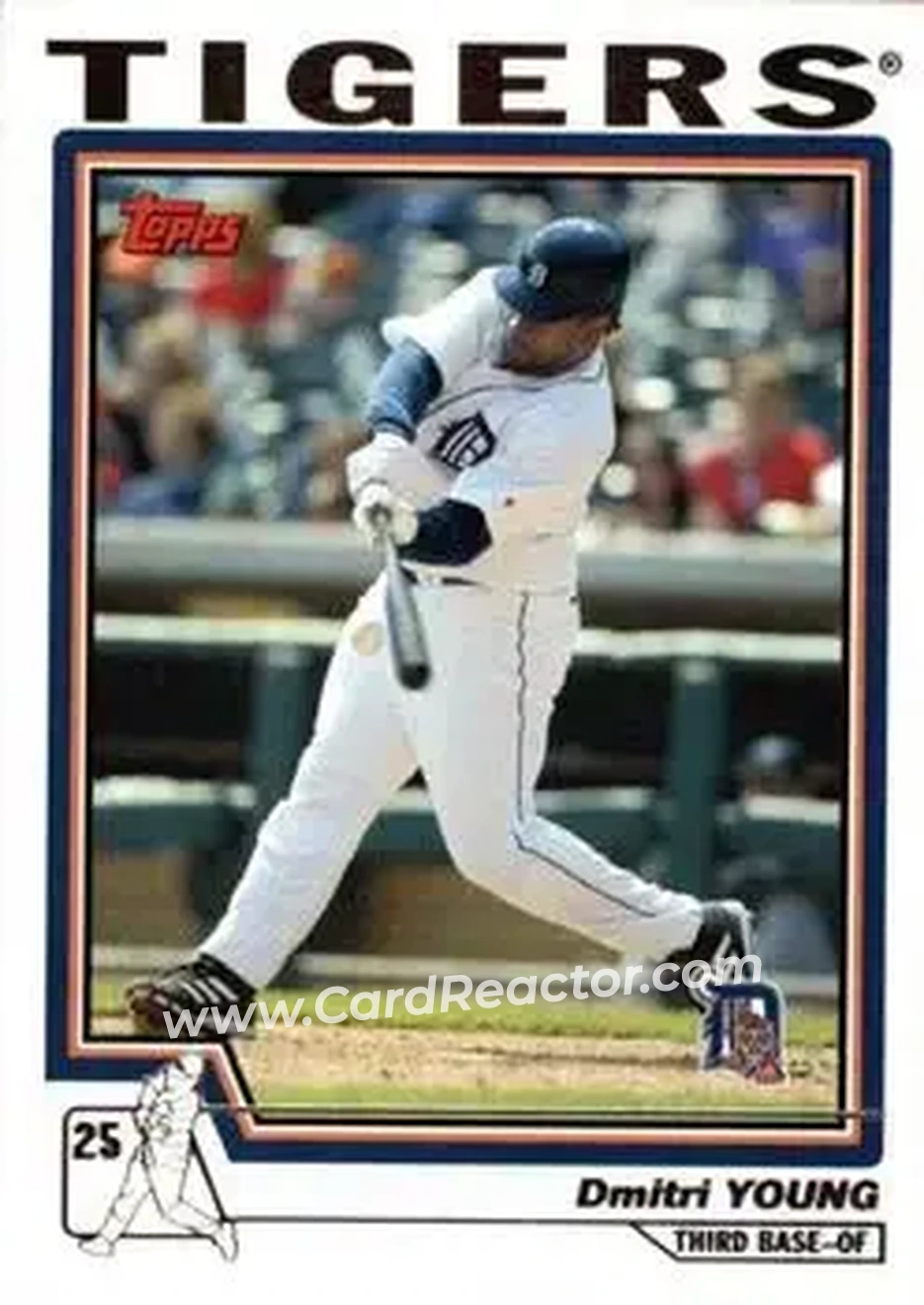 2004 Topps #129 - Dmitri Young - Detroit Tigers - Front 2004 Topps #129 - Dmitri Young - Detroit Tigers - Front