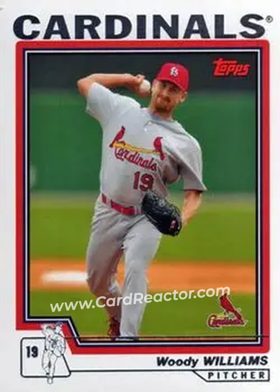 2004 Topps #158 - Woody Williams - St. Louis Cardinals - Front