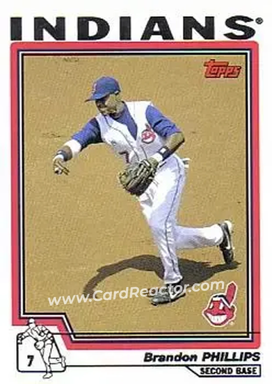 2004 Topps #168 - Brandon Phillips - Cleveland Indians - Front
