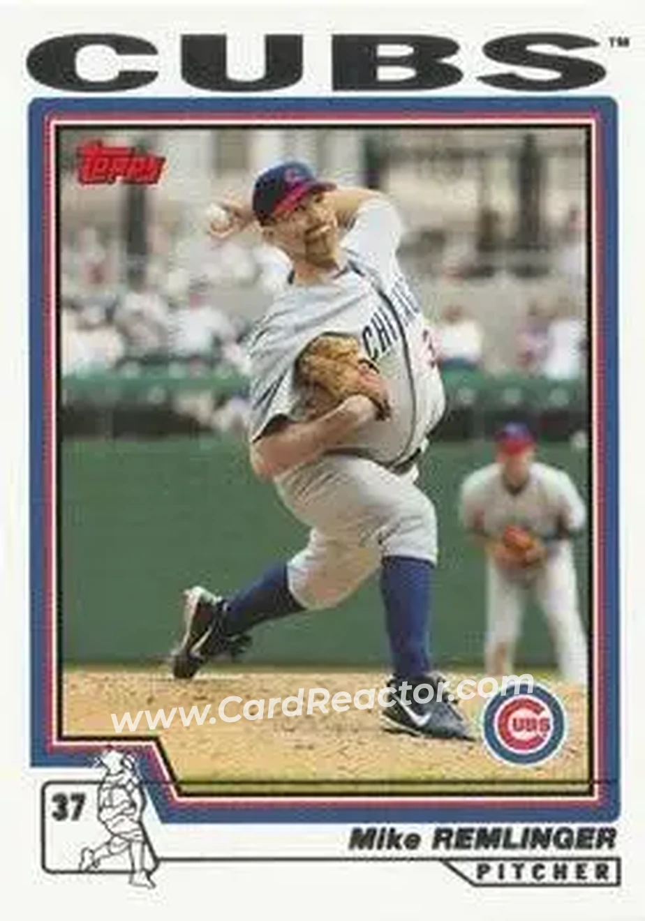 2004 Topps #169 - Mike Remlinger - Chicago Cubs - Front 2004 Topps #169 - Mike Remlinger - Chicago Cubs - Front