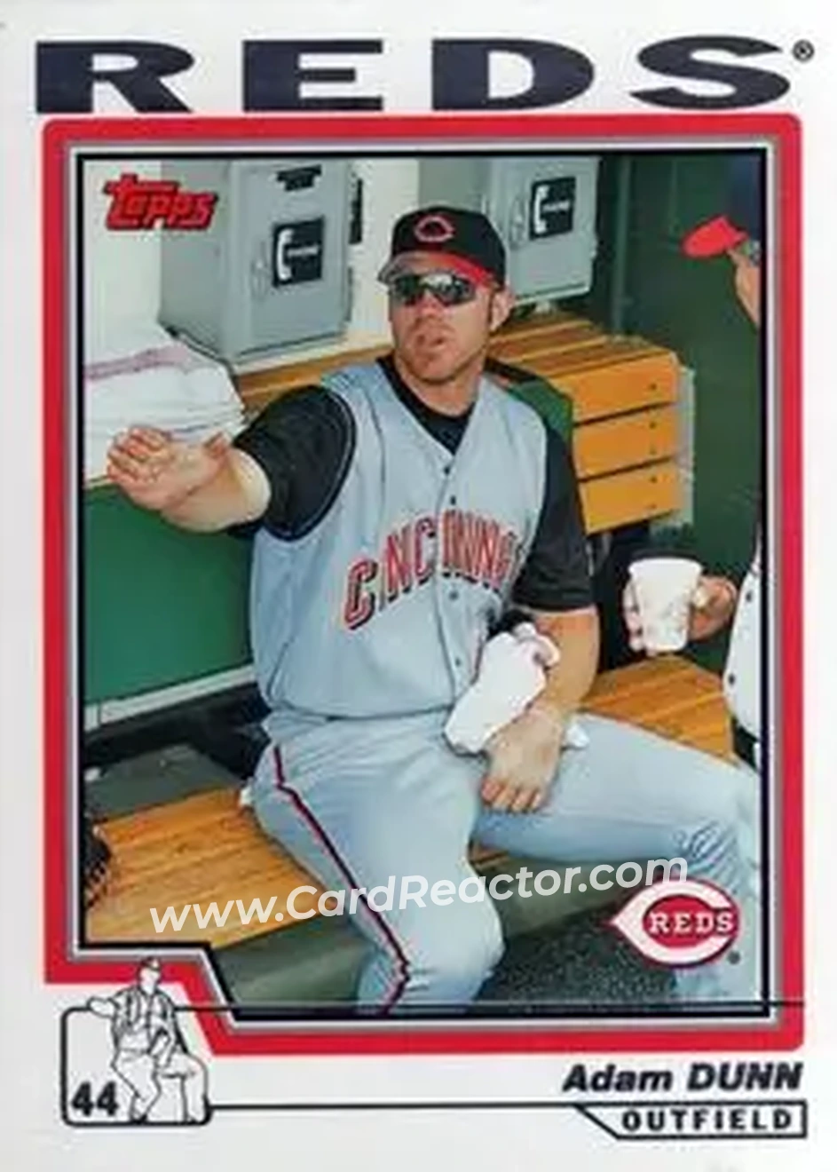 2004 Topps #170 - Adam Dunn - Cincinnati Reds - Front 2004 Topps #170 - Adam Dunn - Cincinnati Reds - Front