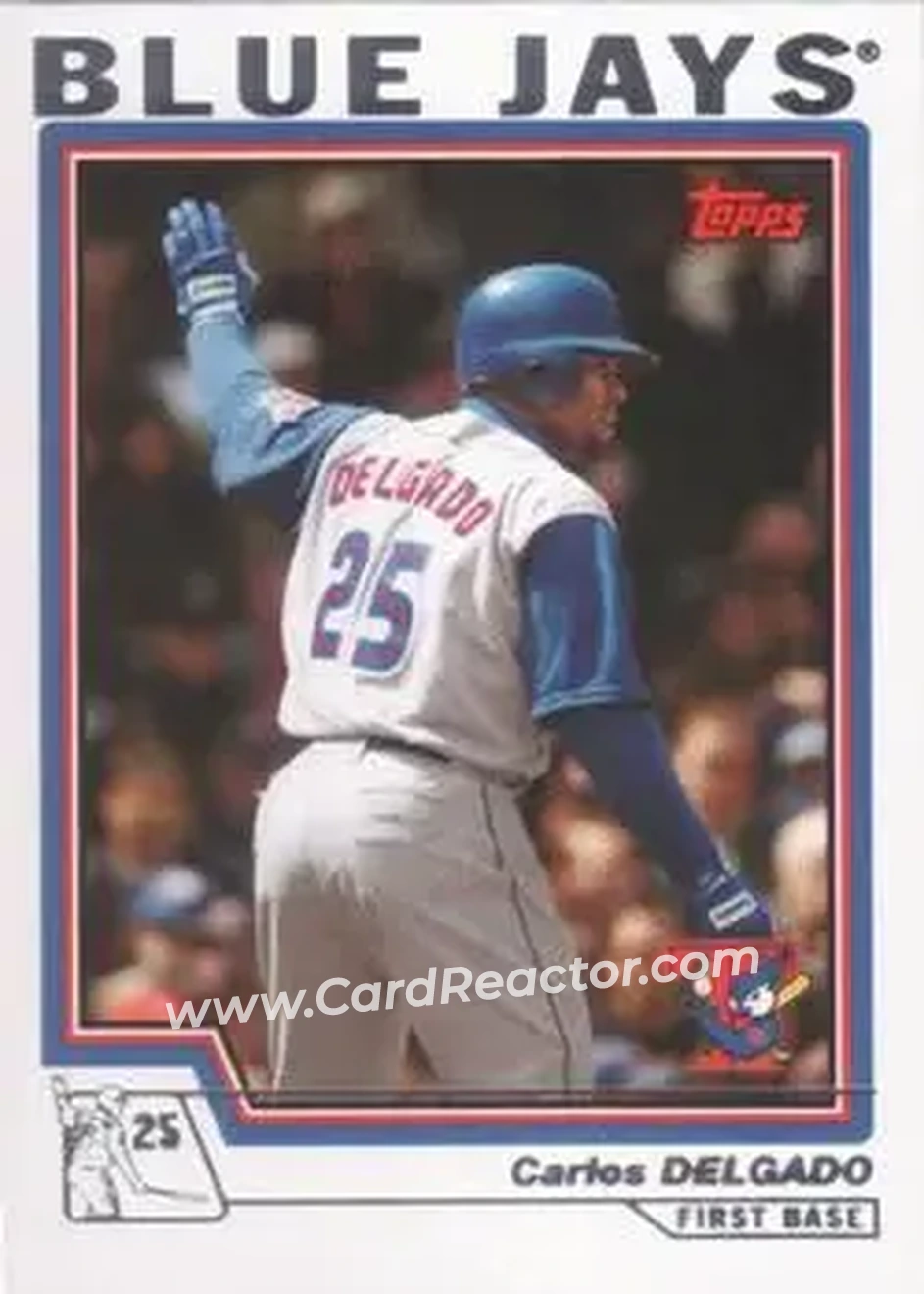 2004 Topps #190 - Carlos Delgado - Toronto Blue Jays - Front