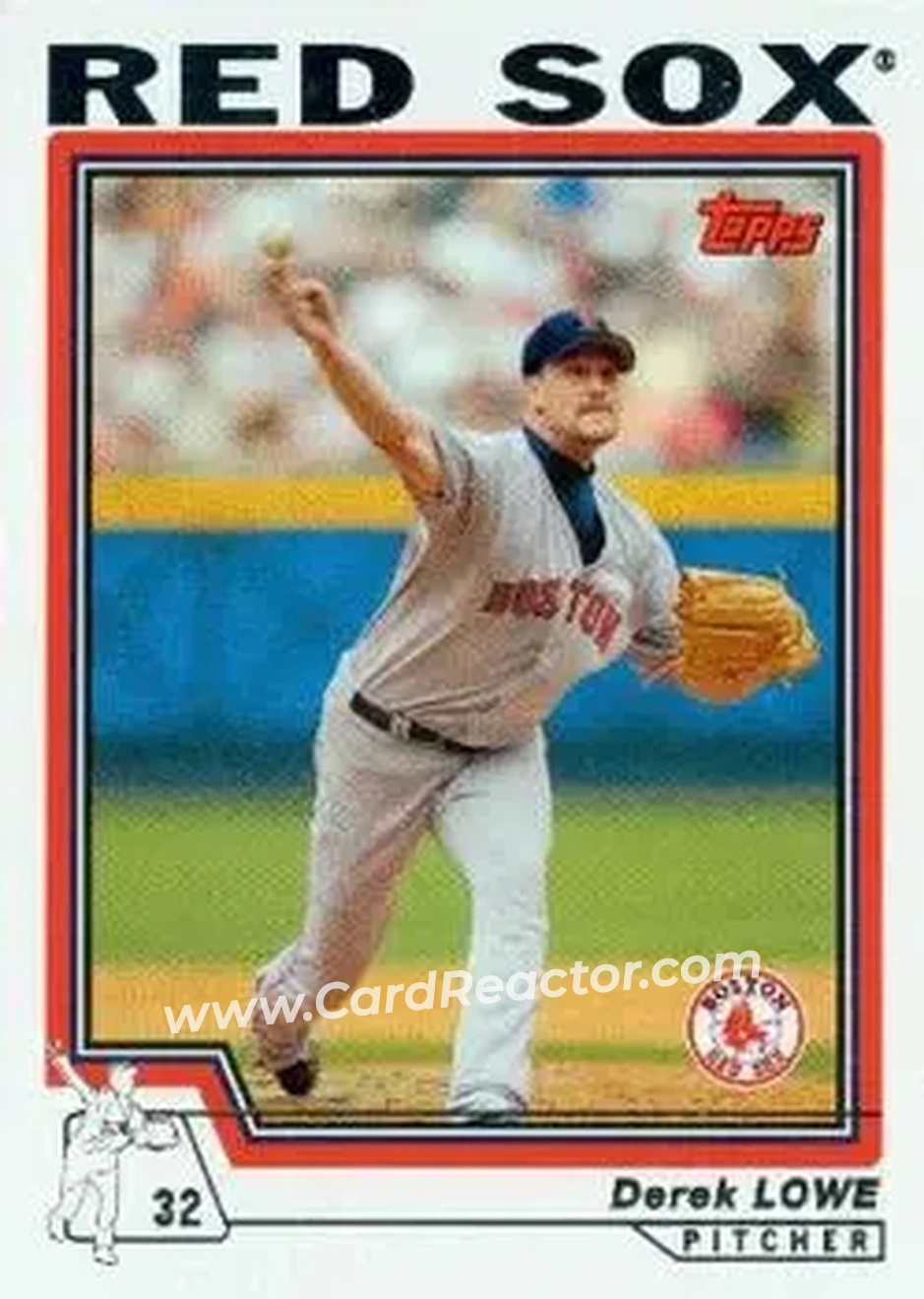 2004 Topps #194 - Derek Lowe - Boston Red Sox - Front