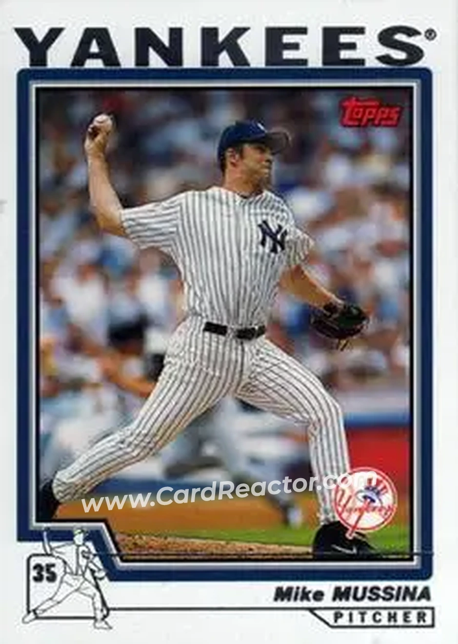 2004 Topps #221 - Mike Mussina - New York Yankees - Front