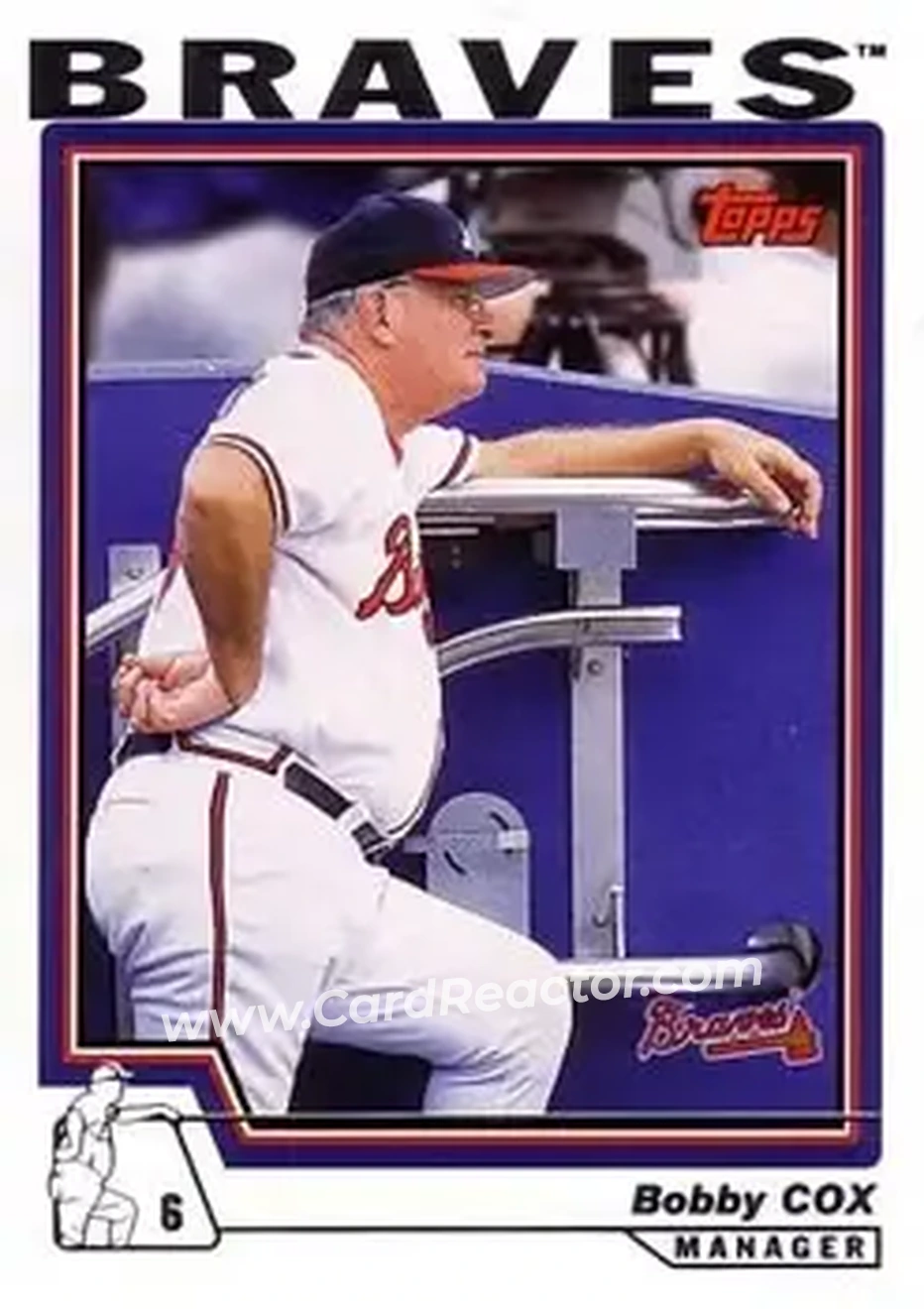 2004 Topps #269 - Bobby Cox - Atlanta Braves - Front