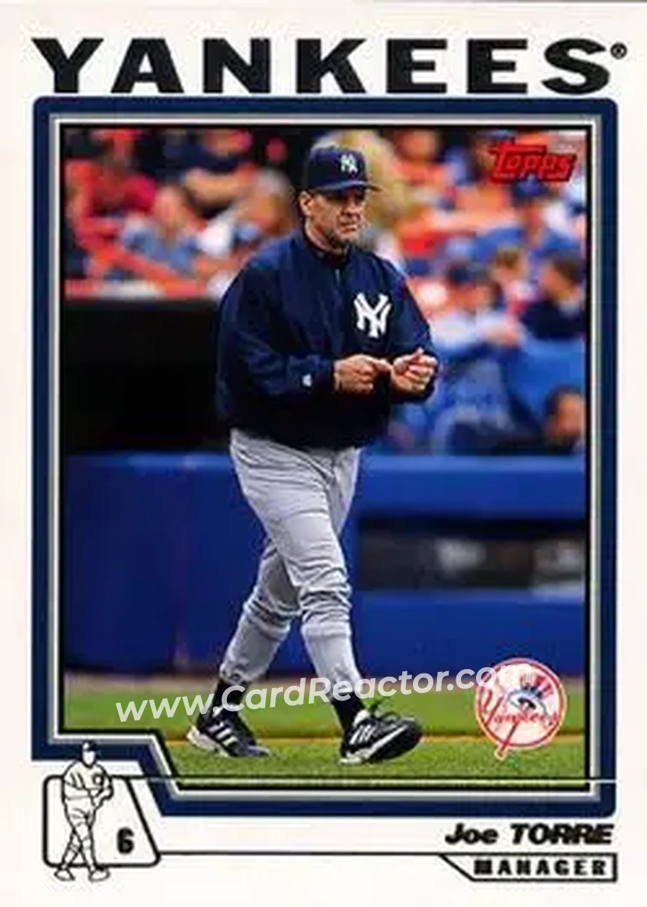 2004 Topps #286 - Joe Torre - New York Yankees - Front