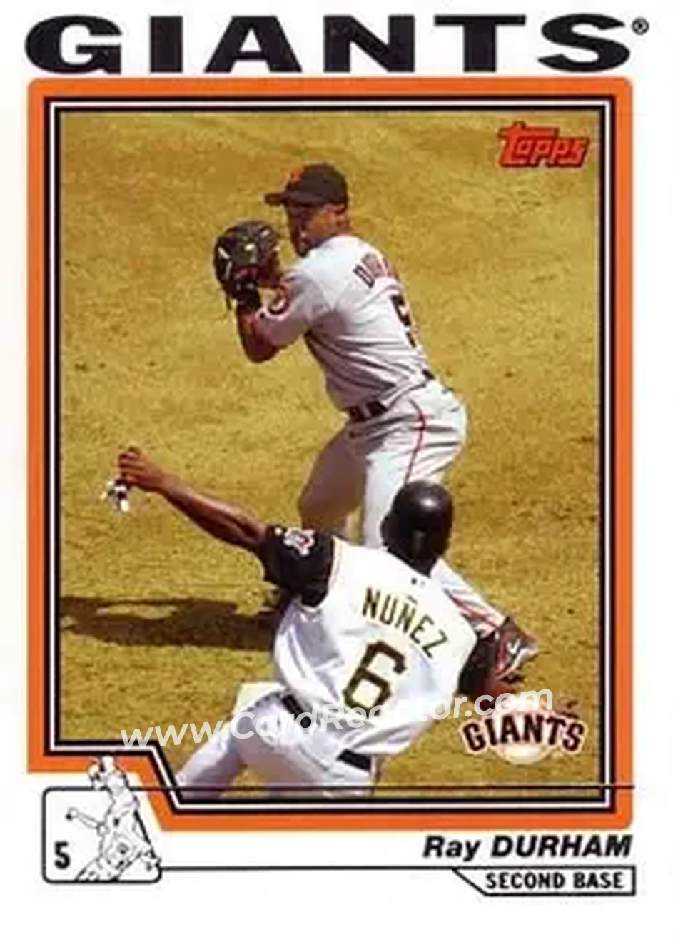 2004 Topps #205 - Ray Durham - San Francisco Giants - Front