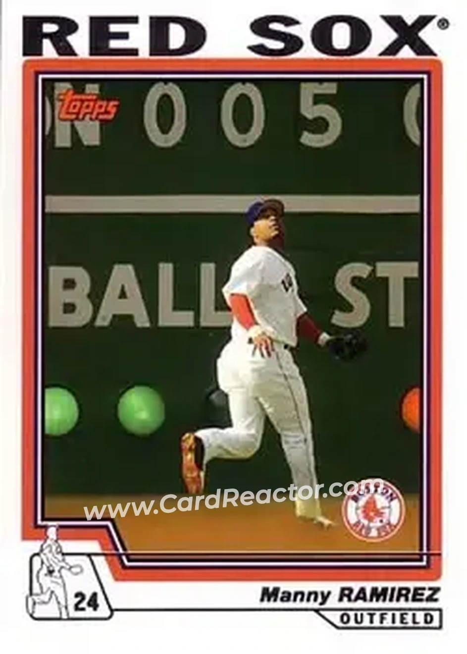 2004 Topps #220 - Manny Ramirez - Boston Red Sox - Front