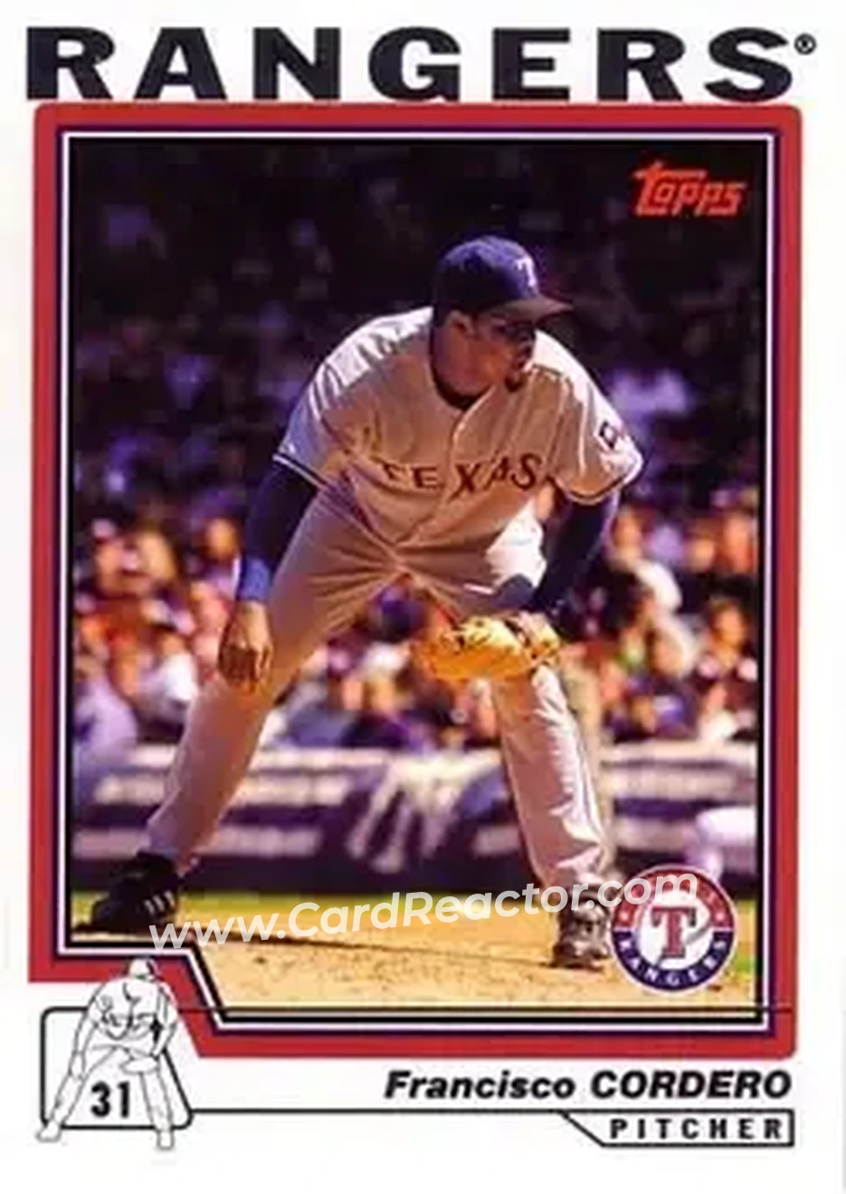 2004 Topps #227 - Francisco Cordero - Texas Rangers - Front 2004 Topps #227 - Francisco Cordero - Texas Rangers - Front