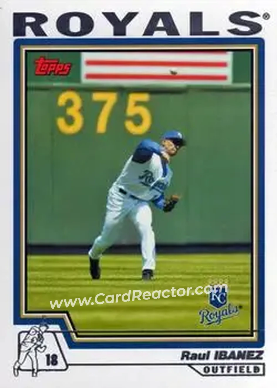 2004 Topps #238 - Raul Ibanez - Kansas City Royals - Front 2004 Topps #238 - Raul Ibanez - Kansas City Royals - Front