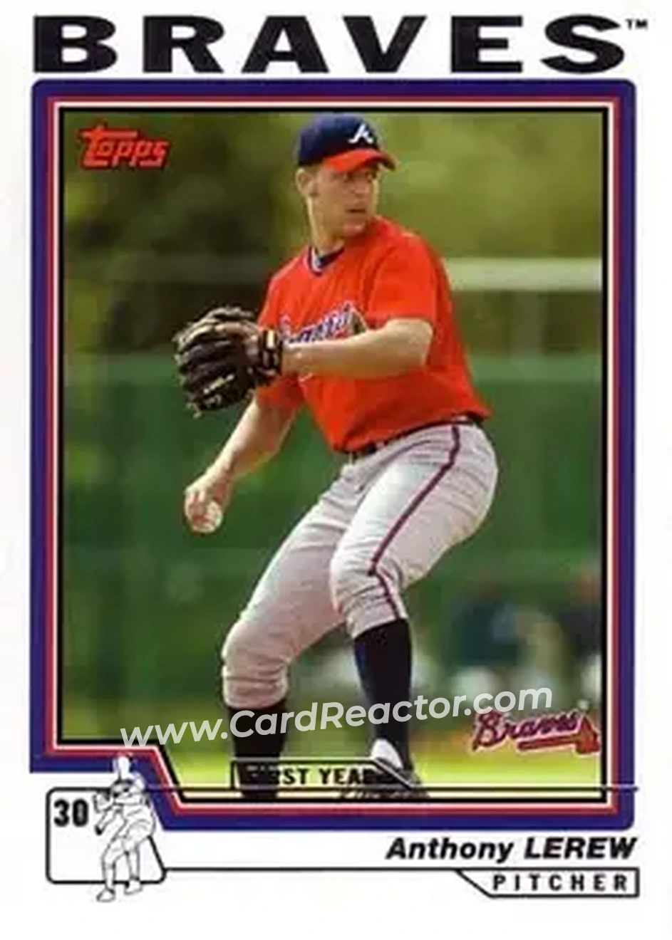 2004 Topps #298 - Anthony Lerew - Atlanta Braves - Front