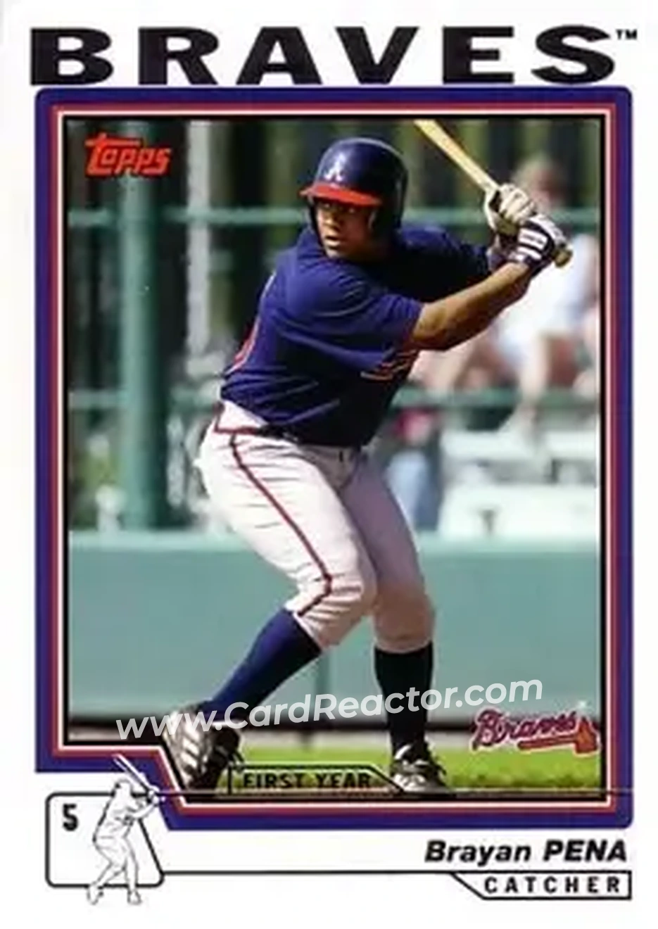 2004 Topps #300 - Brayan Pena - Atlanta Braves - Front