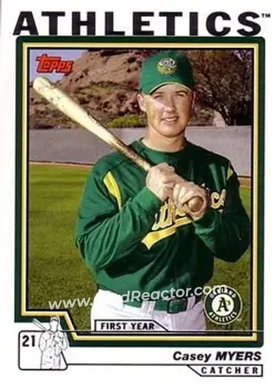 2004 Topps #301 - Casey Myers - Oakland Athletics - Front