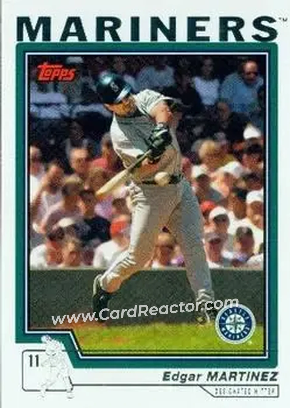 2004 Topps #388 - Edgar Martinez - Seattle Mariners - Front