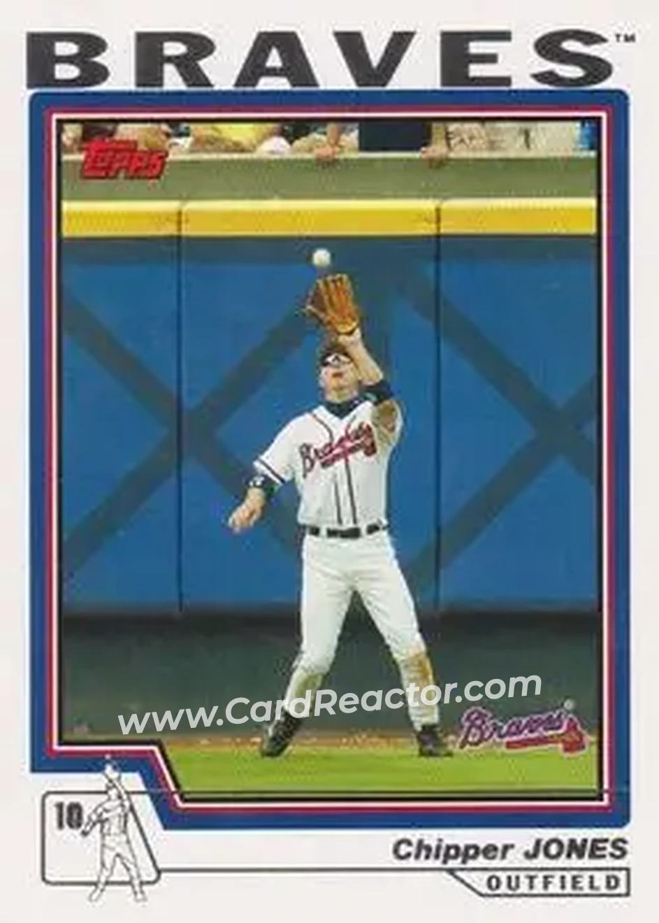 2004 Topps #390 - Chipper Jones - Atlanta Braves - Front