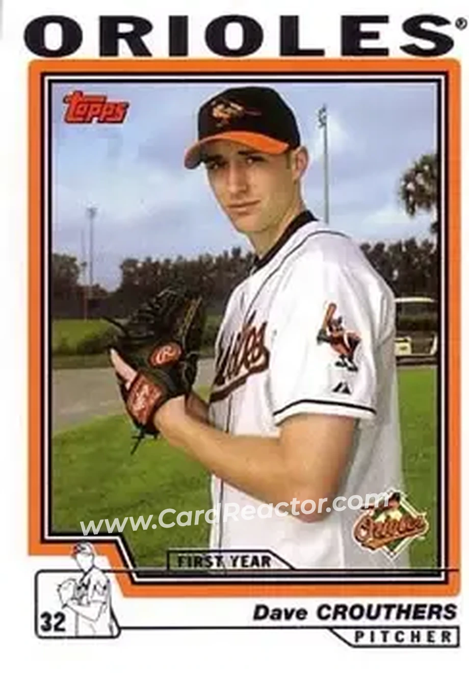 2004 Topps #304 - Dave Crouthers - Baltimore Orioles - Front