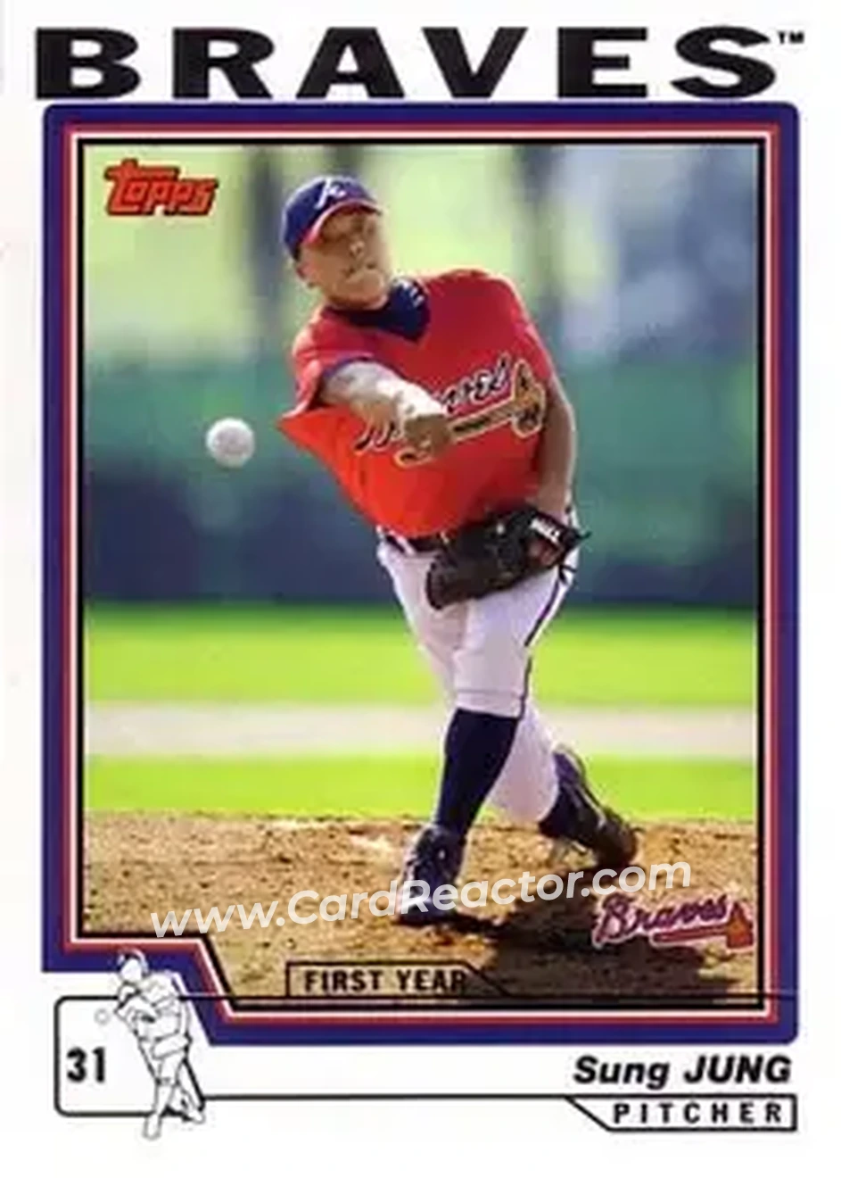 2004 Topps #308 - Sung Jung - Atlanta Braves - Front