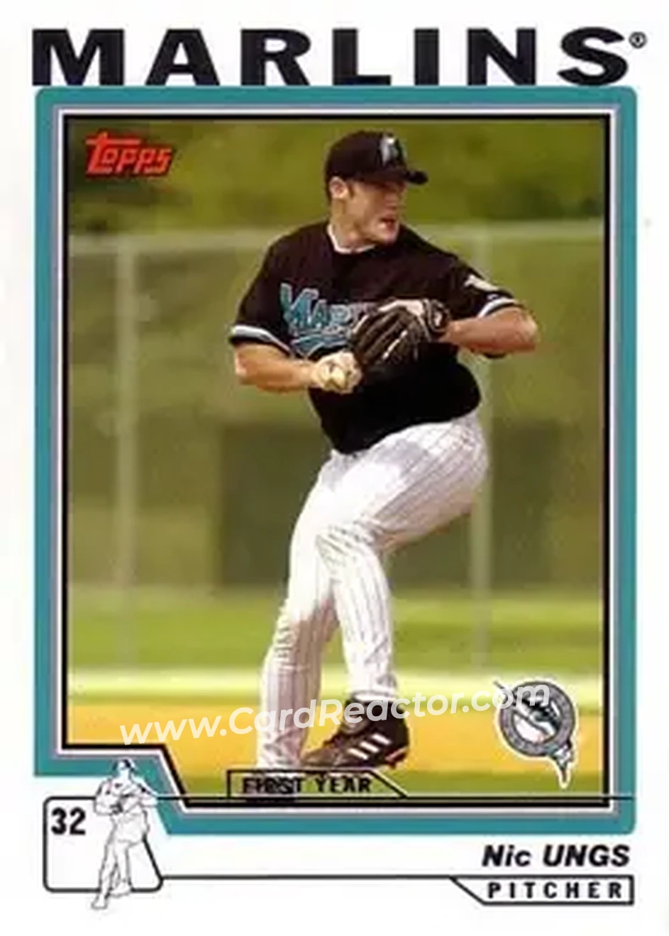 2004 Topps #318 - Nic Ungs - Florida Marlins - Front