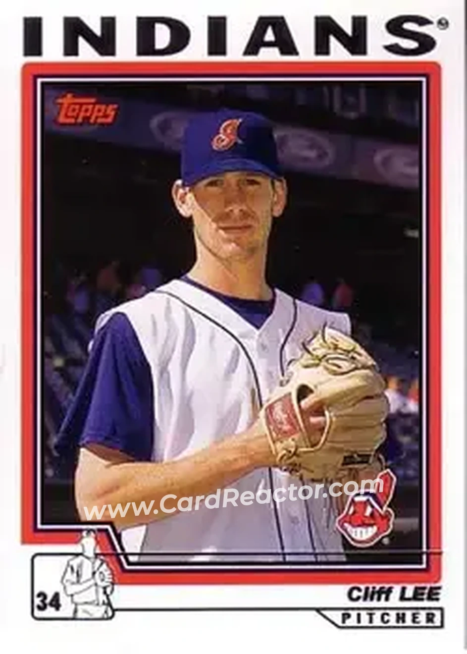 2004 Topps #383 - Cliff Lee - Cleveland Indians - Front 2004 Topps #383 - Cliff Lee - Cleveland Indians - Front