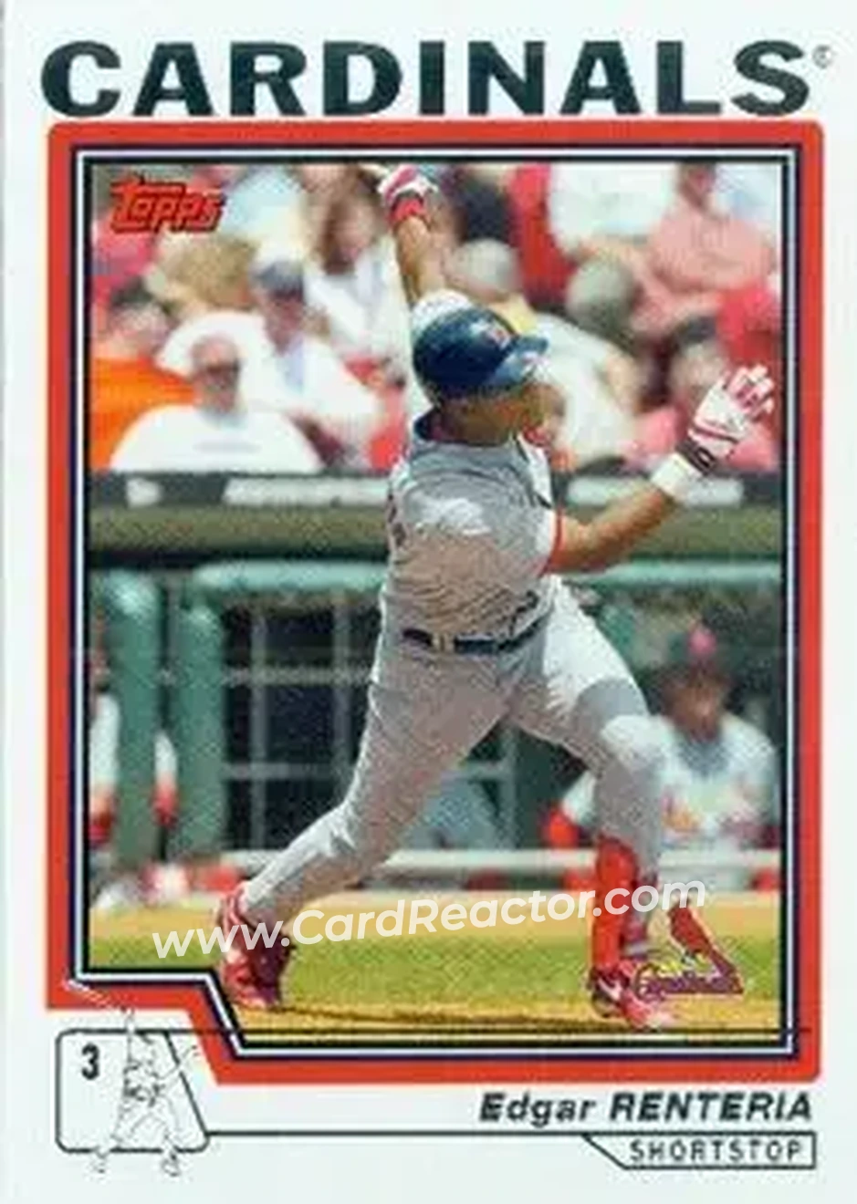 2004 Topps #389 - Edgar Renteria - St. Louis Cardinals - Front