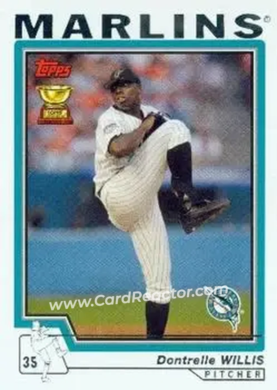 2004 Topps #400 - Dontrelle Willis - Florida Marlins - Front 2004 Topps #400 - Dontrelle Willis - Florida Marlins - Front