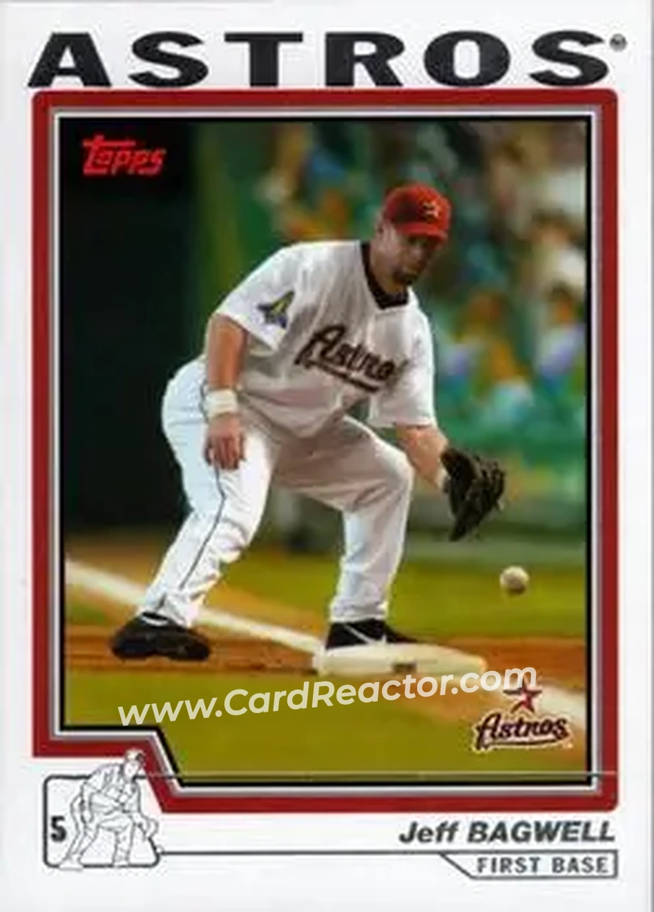2004 Topps #438 - Jeff Bagwell - Houston Astros - Front 2004 Topps #438 - Jeff Bagwell - Houston Astros - Front