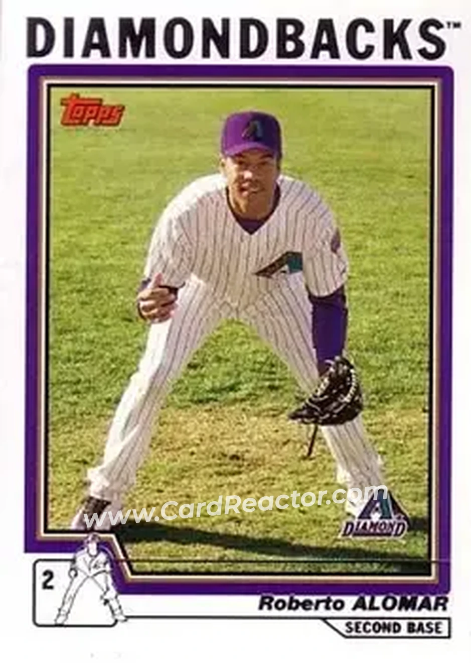 2004 Topps #456 - Roberto Alomar - Arizona Diamondbacks - Front 2004 Topps #456 - Roberto Alomar - Arizona Diamondbacks - Front