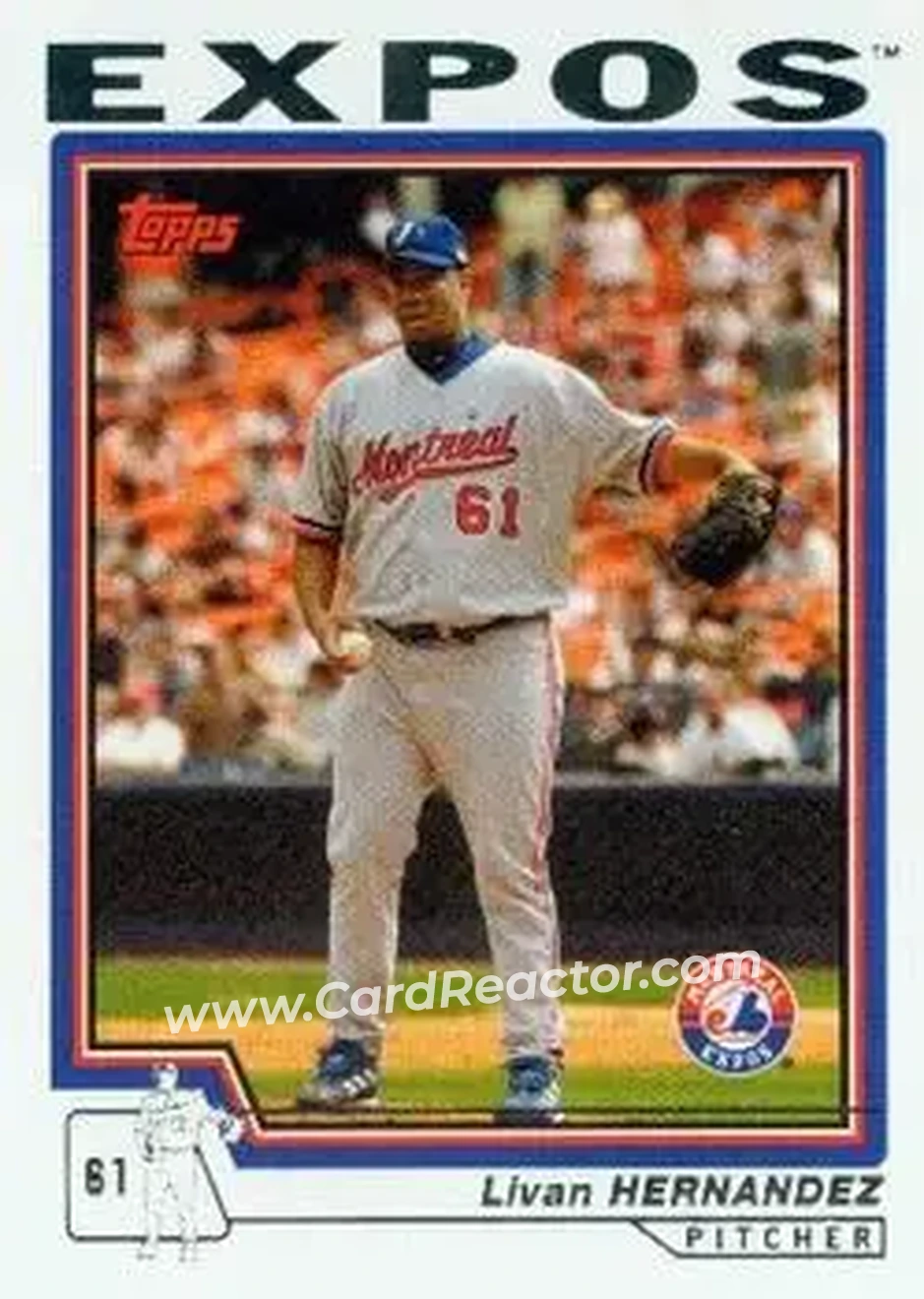 2004 Topps #418 - Livan Hernandez - Montreal Expos - Front