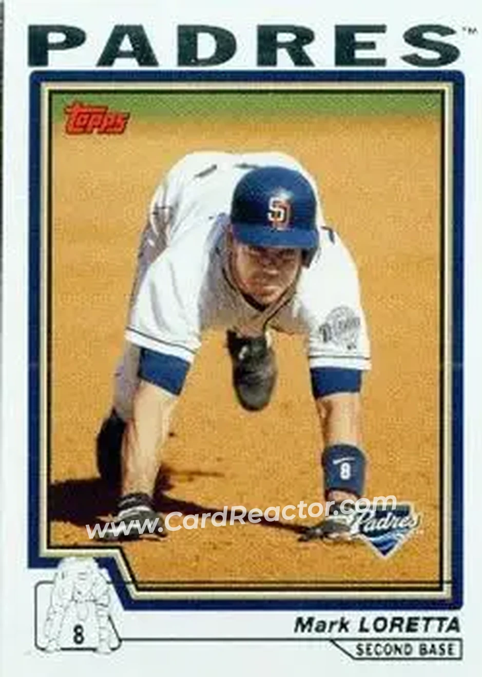 2004 Topps #421 - Mark Loretta - San Diego Padres - Front