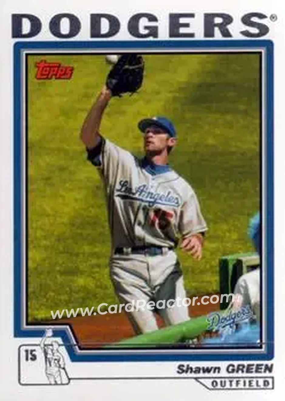 2004 Topps #440 - Shawn Green - Los Angeles Dodgers - Front 2004 Topps #440 - Shawn Green - Los Angeles Dodgers - Front