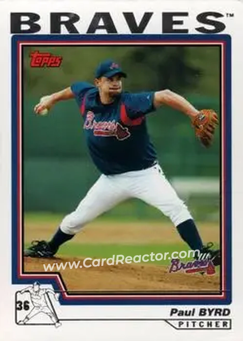 2004 Topps #451 - Paul Byrd - Atlanta Braves - Front