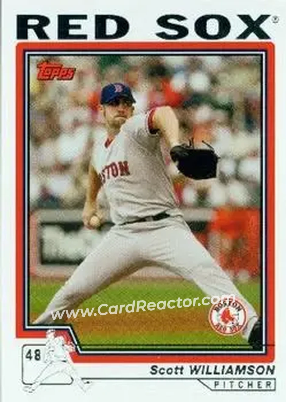 2004 Topps #454 - Scott Williamson - Boston Red Sox - Front