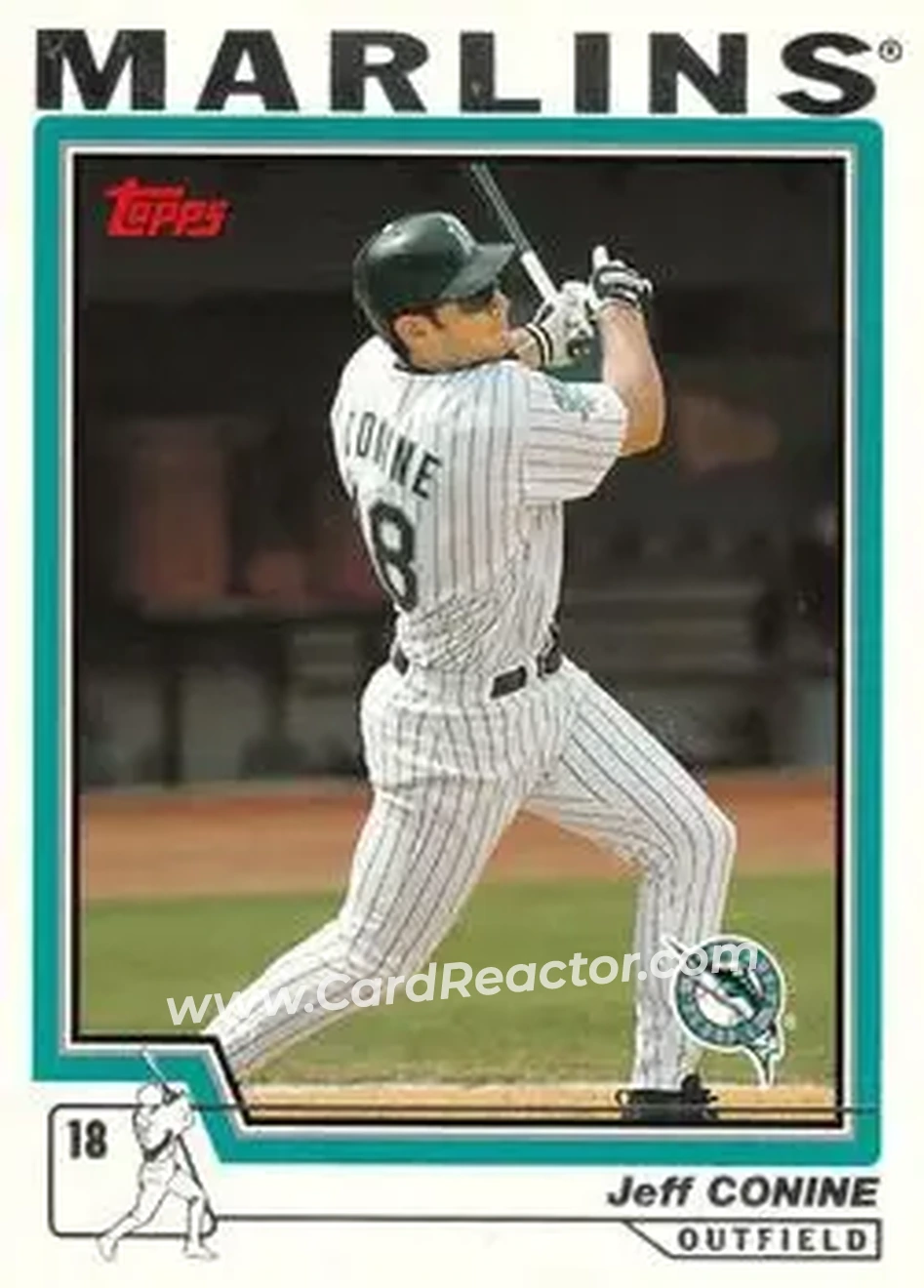 2004 Topps #460 - Jeff Conine - Florida Marlins - Front