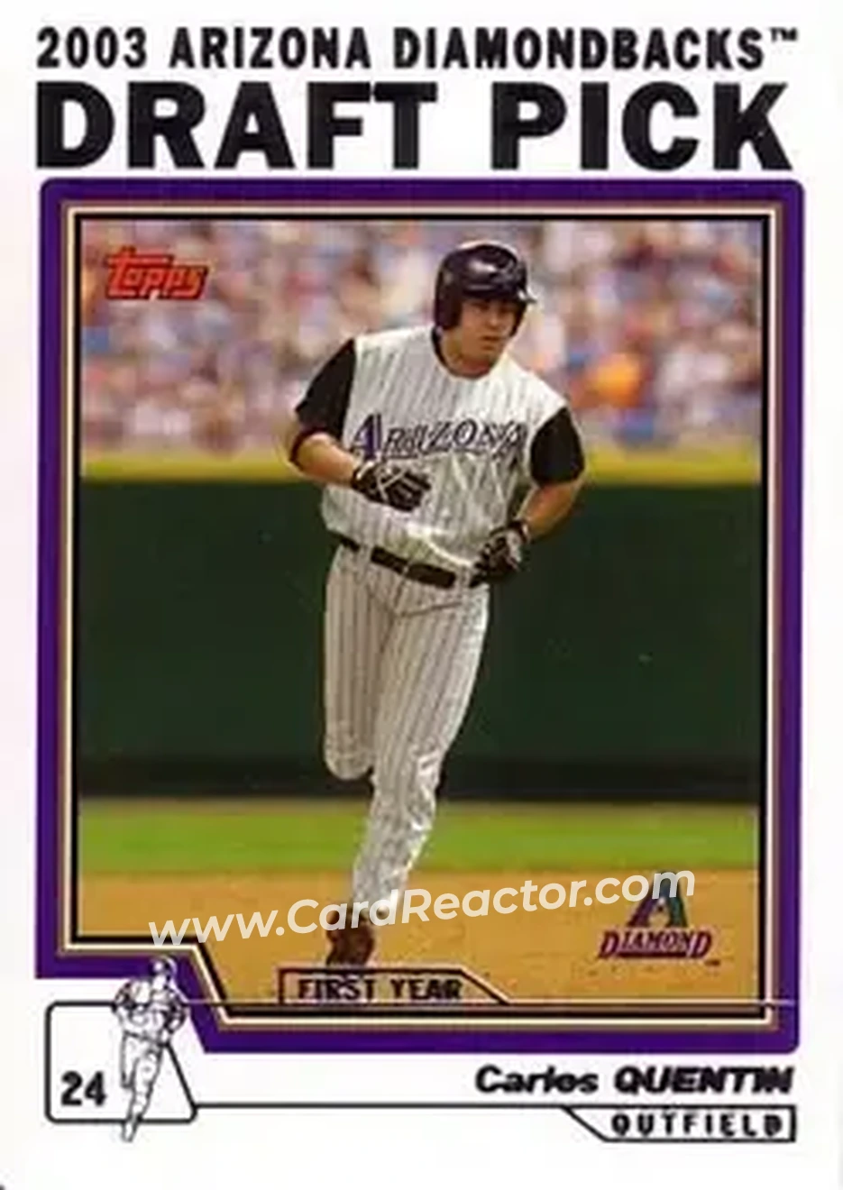 2004 Topps #670 - Carlos Quentin - Arizona Diamondbacks - Front