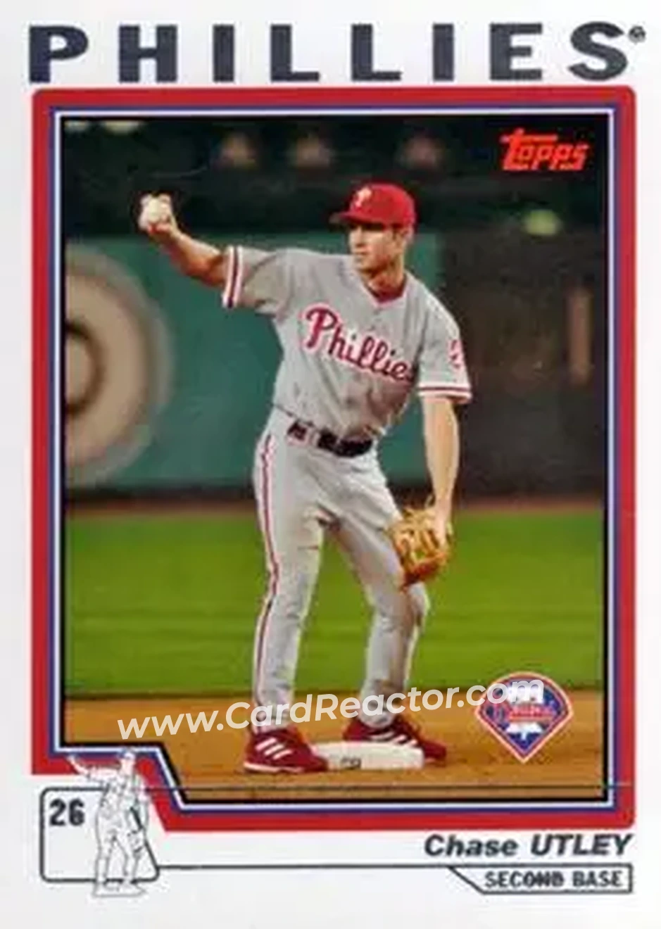 2004 Topps #468 - Chase Utley - Philadelphia Phillies - Front