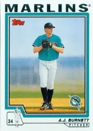 2004 Topps #485 - A.J. Burnett - Florida Marlins