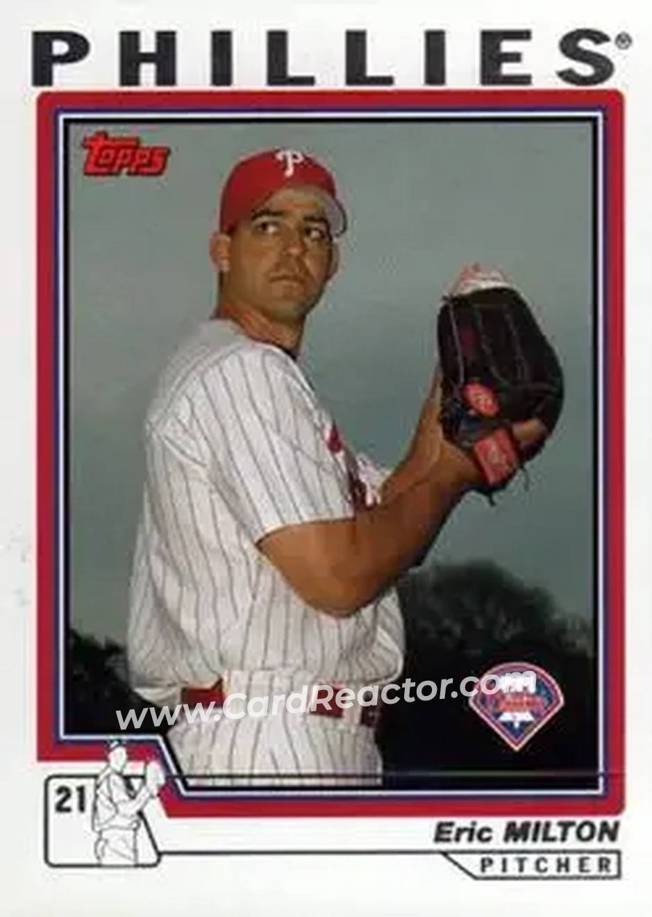 2004 Topps #488 - Eric Milton - Philadelphia Phillies - Front