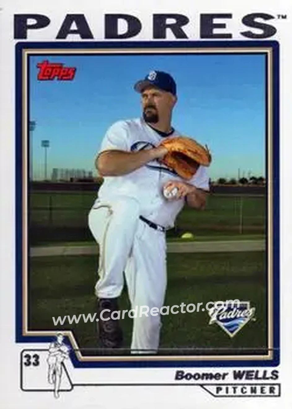 2004 Topps #491 - David Wells - San Diego Padres - Front