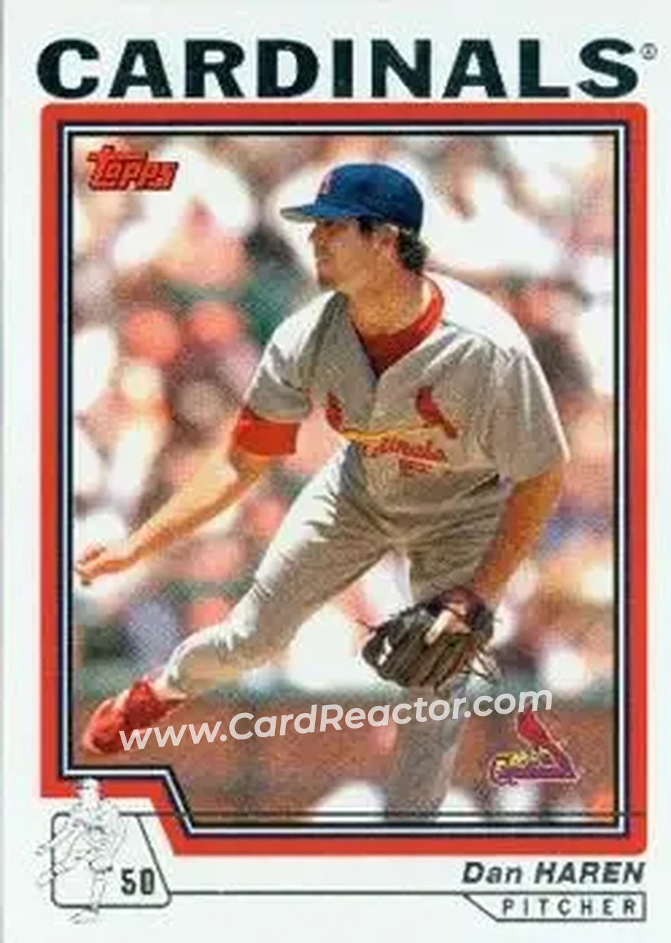 2004 Topps #496 - Dan Haren - St. Louis Cardinals - Front