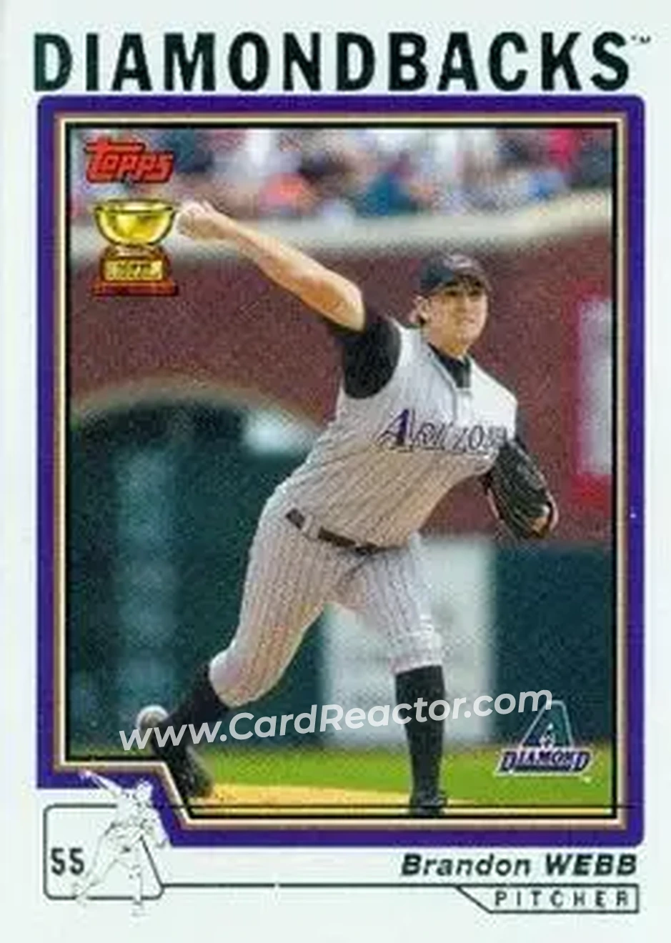 2004 Topps #502 - Brandon Webb - Arizona Diamondbacks - Front