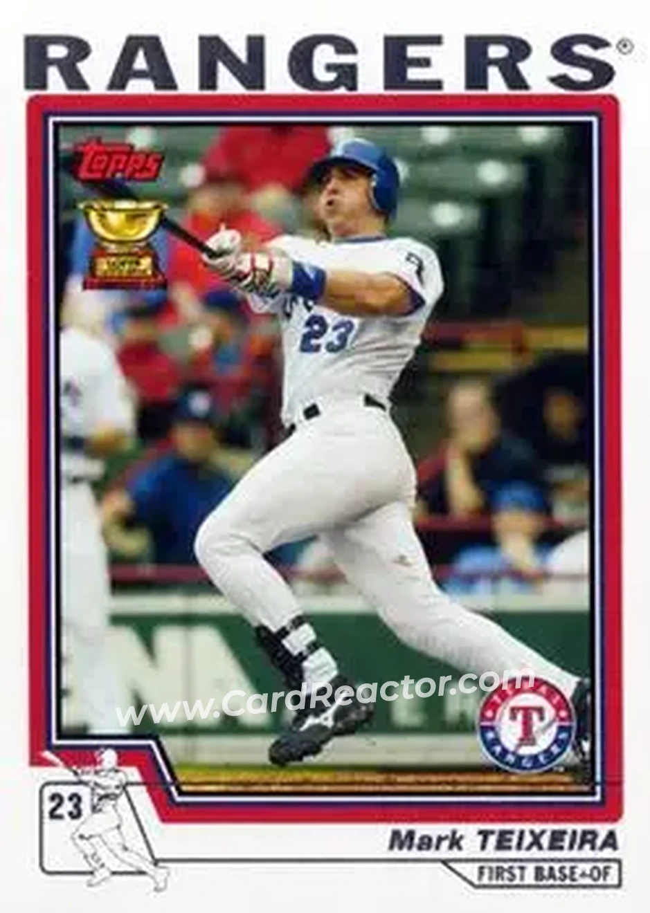 2004 Topps #527 - Mark Teixeira - Texas Rangers - Front 2004 Topps #527 - Mark Teixeira - Texas Rangers - Front