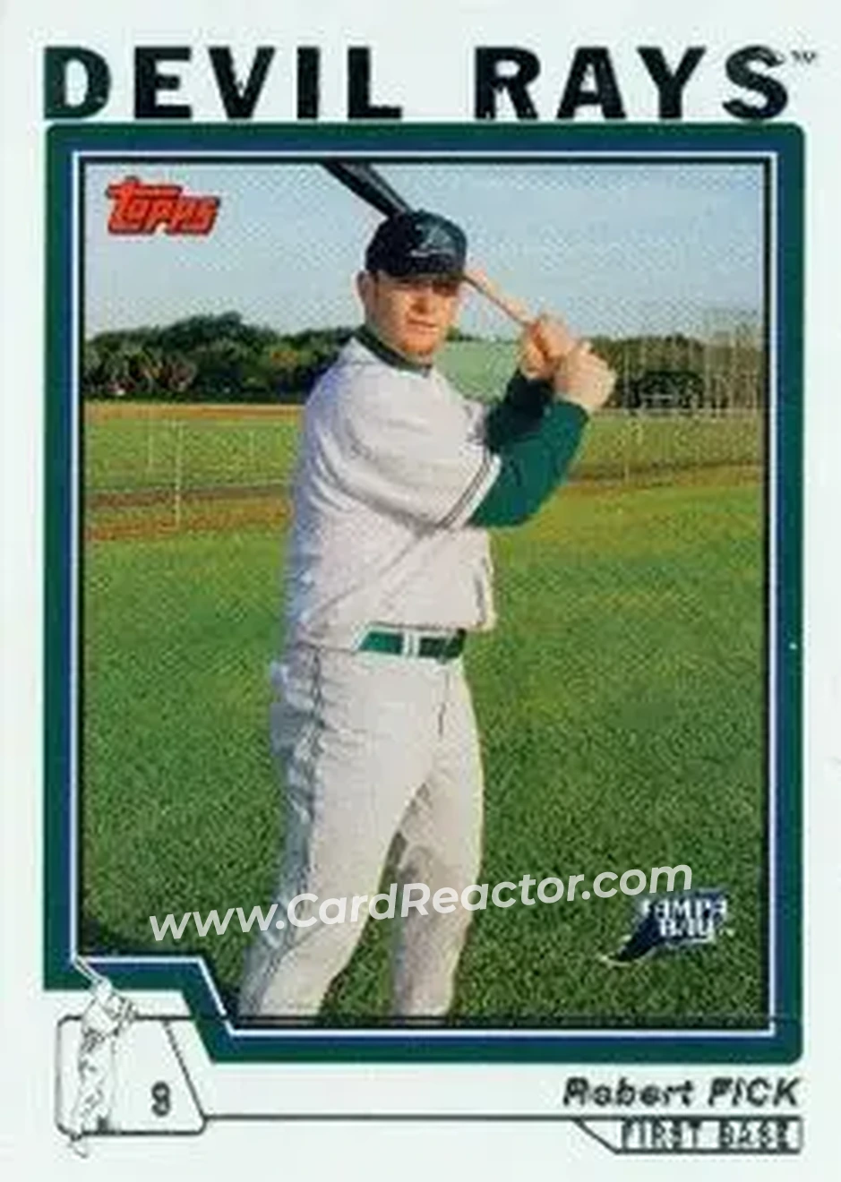 2004 Topps #532 - Robert Fick - Tampa Bay Devil Rays - Front