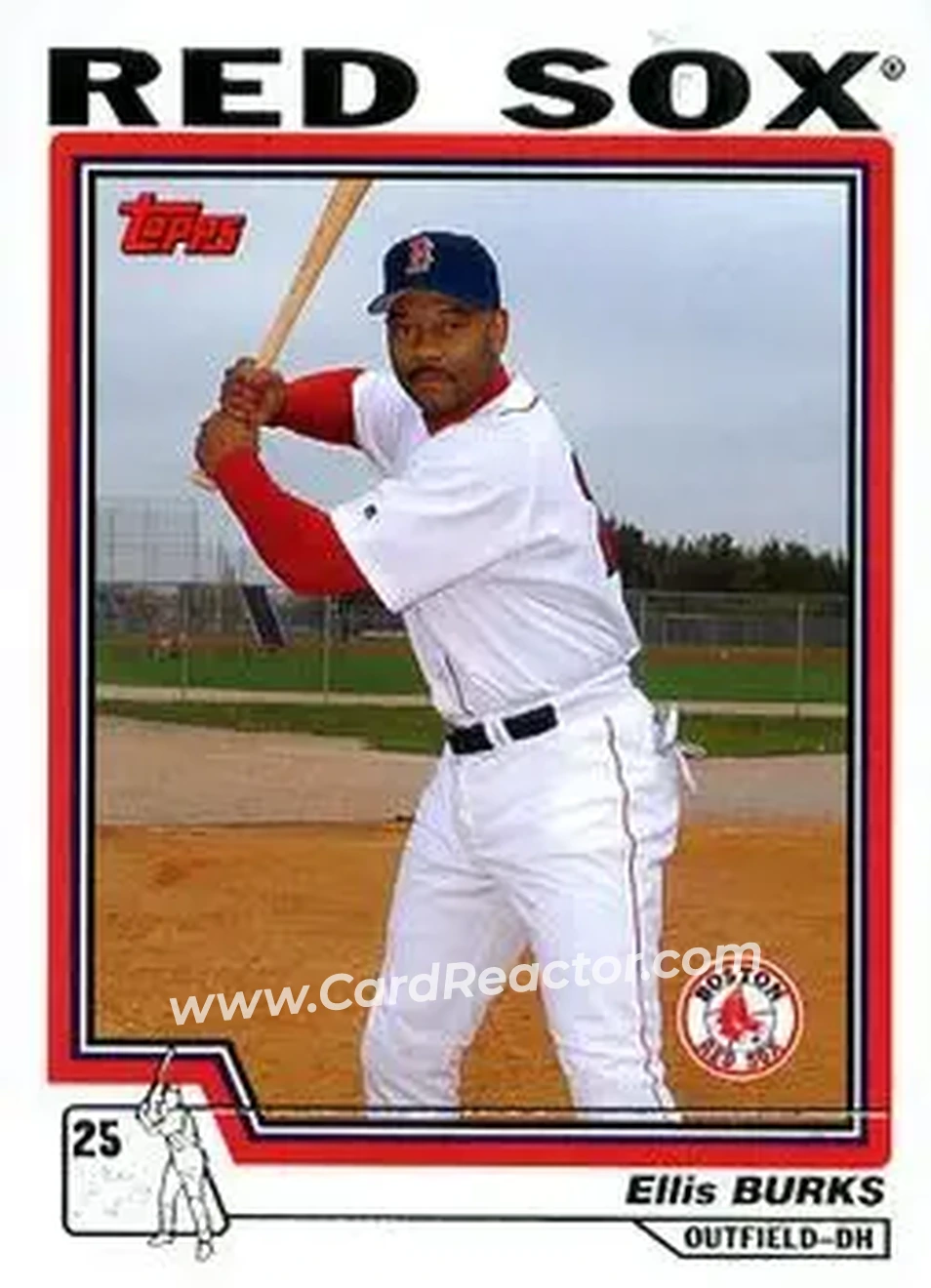 2004 Topps #541 - Ellis Burks - Boston Red Sox - Front