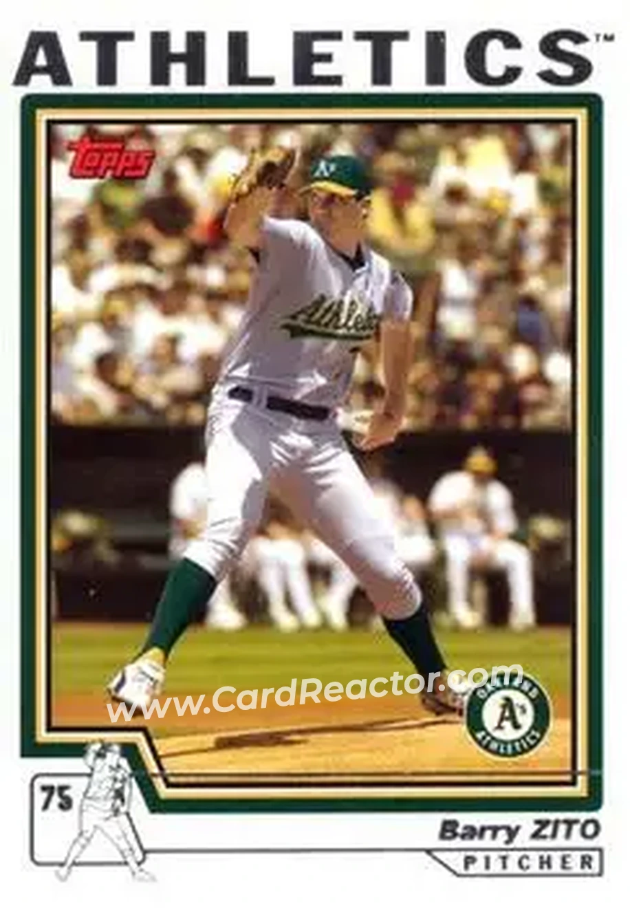 2004 Topps #550 - Barry Zito - Oakland Athletics - Front