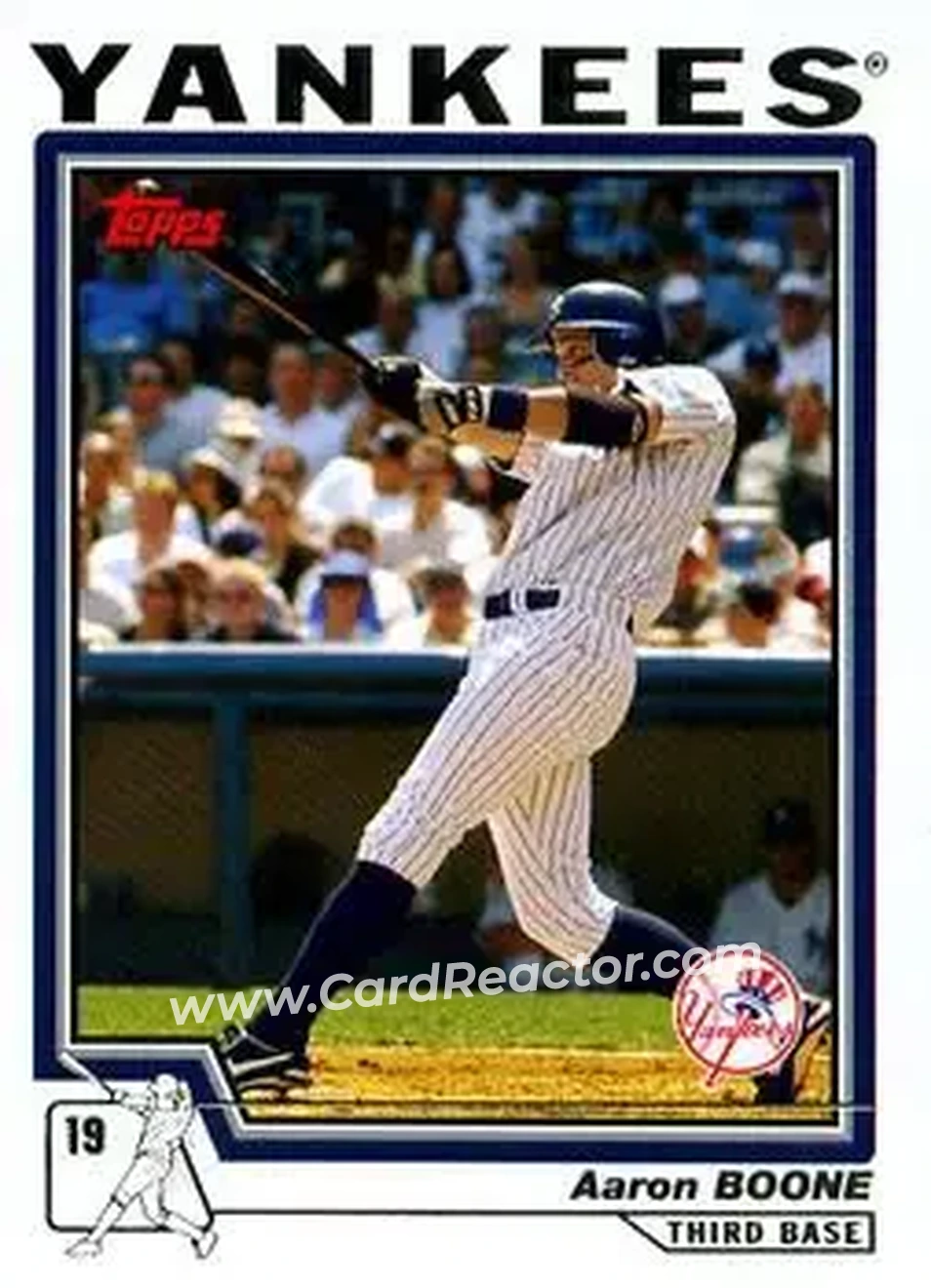 2004 Topps #578 - Aaron Boone - New York Yankees - Front