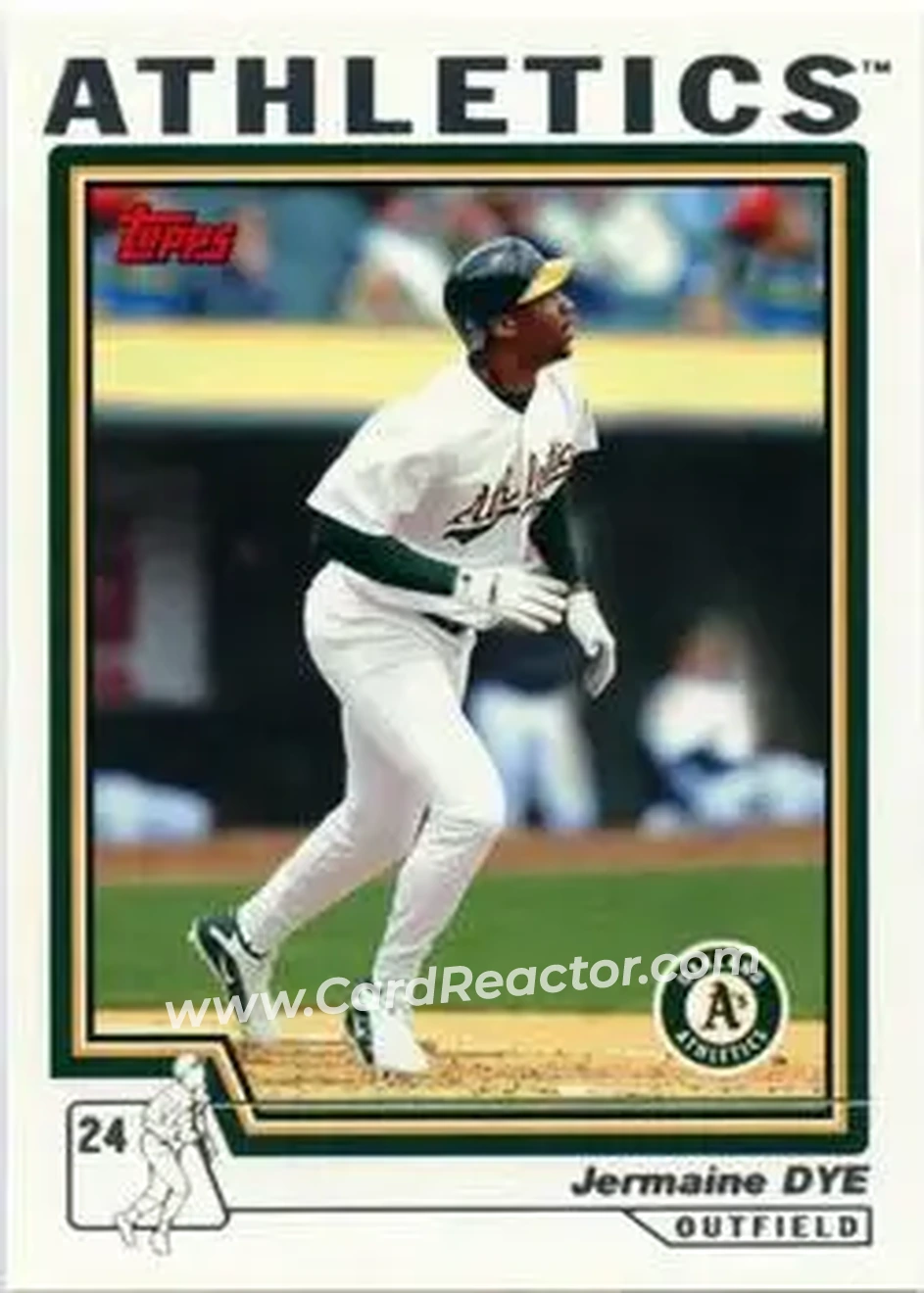 2004 Topps #579 - Jermaine Dye - Oakland Athletics - Front