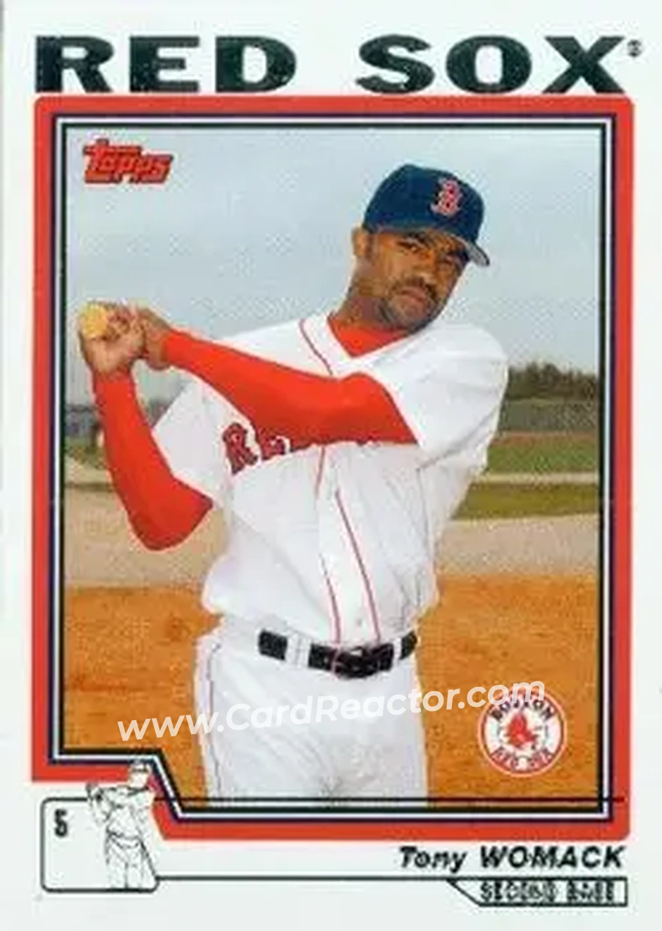 2004 Topps #591 - Tony Womack - Boston Red Sox - Front