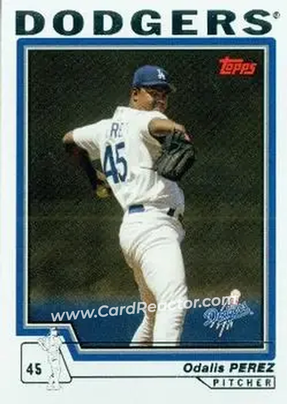 2004 Topps #595 - Odalis Perez - Los Angeles Dodgers - Front